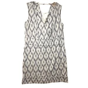 Toad & Co Women's White Navy Shakti Printed V Neck Sleeveless Dress Sz S‎ Resort